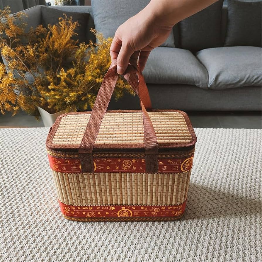 object① 竹籠 Amazon.co.jp: 籠、竹籠、せいろ、角型収納箱、編物、天然素材