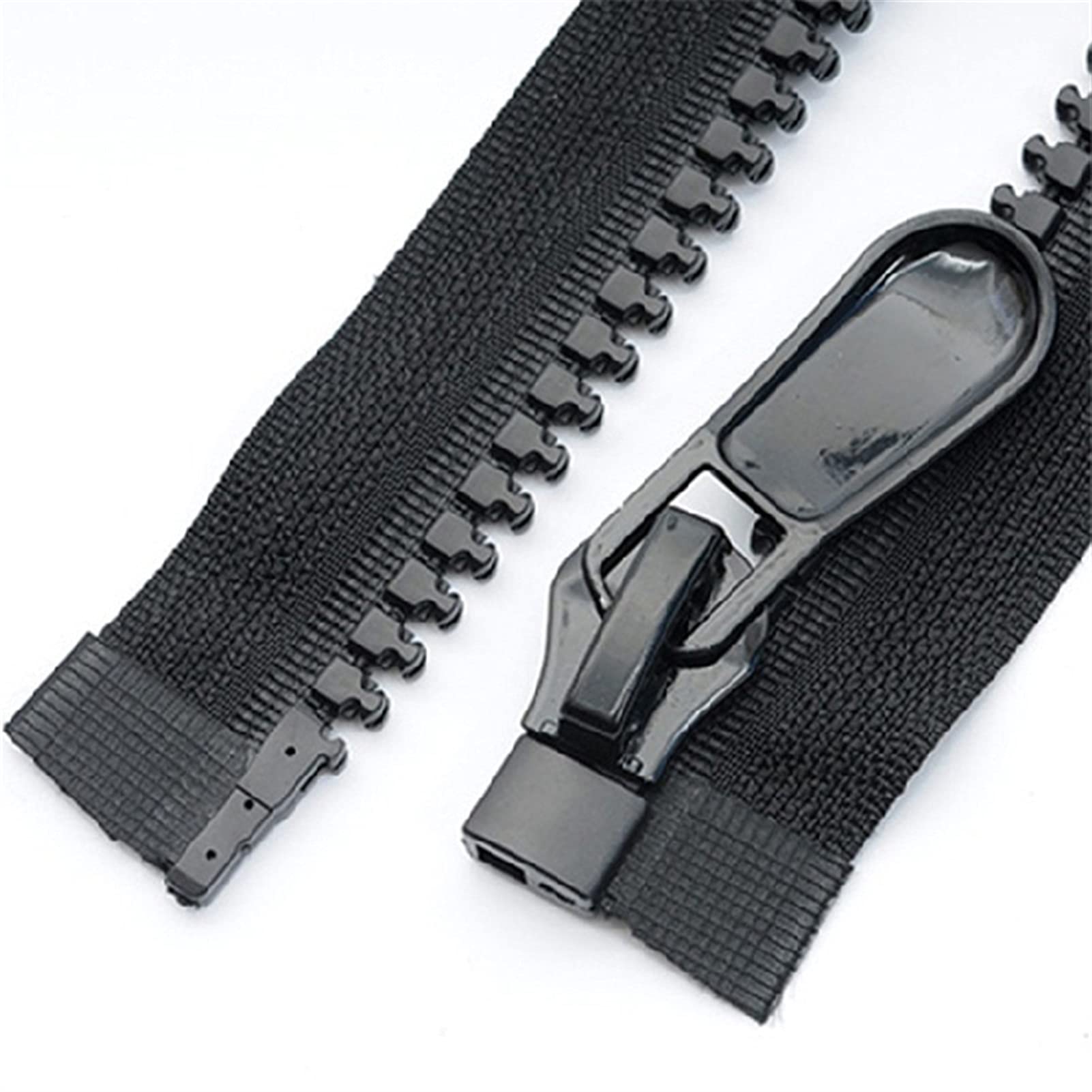 Lnanqing-Chiusure Lampo 8# 10pcs Plastic Resina Zipper Doppio Sliders Down Open End Zippers Accessori per Abbigliamento per Cucire, Multiuso e Durevole