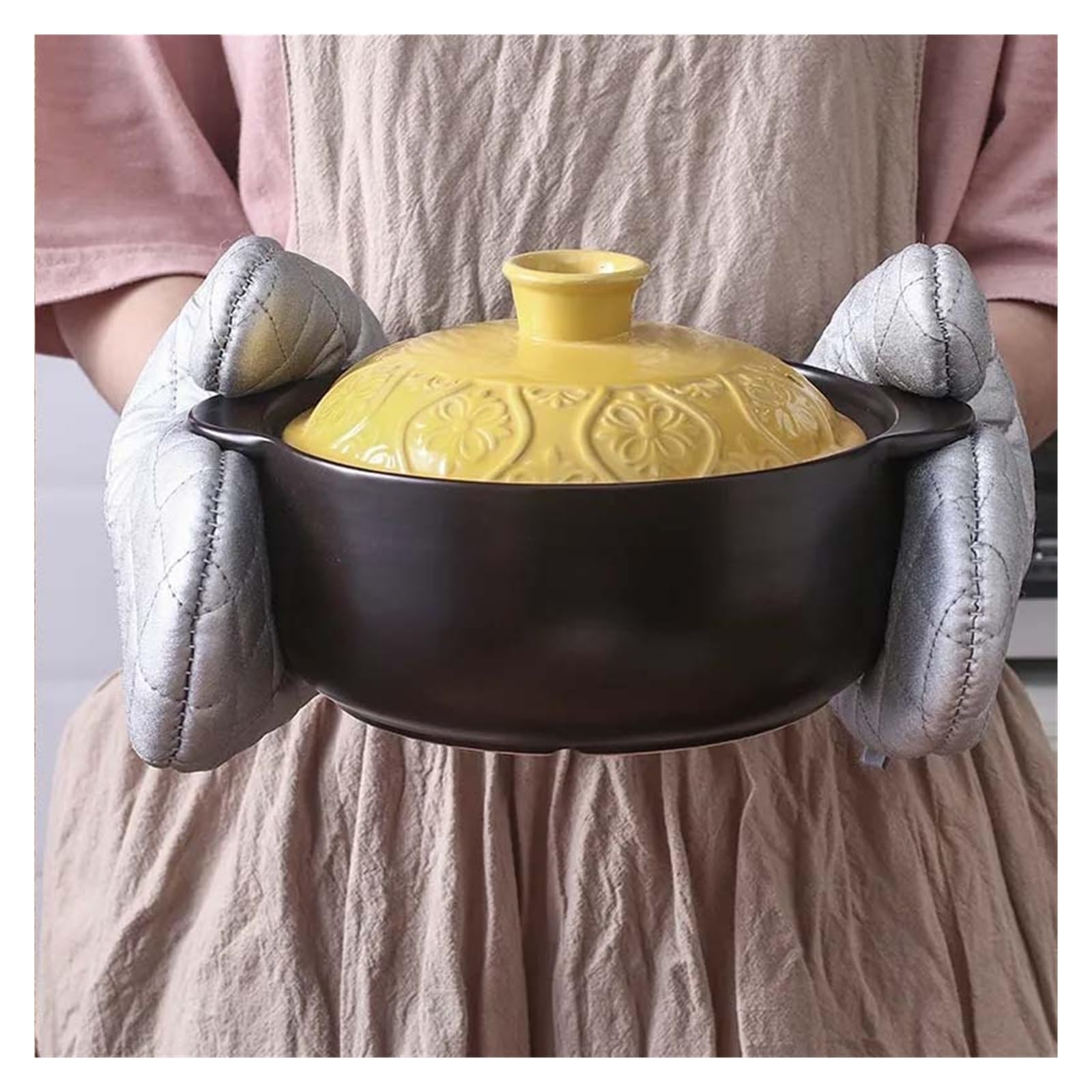 1 Paire De Gants Pur Coton Épaissi pour Cuisine