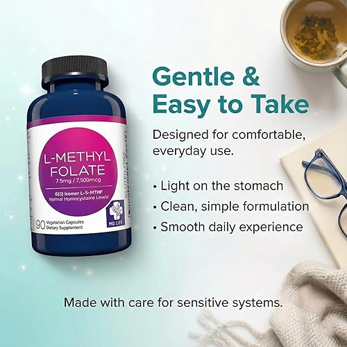 Miniatura 6 de MD Life - Suplemento de L-metilfolato de 7.5 mg - Suplemento de metilfolato L activo de grado profesional - 90 cápsulas - L-metilfolato 7.5 mg -