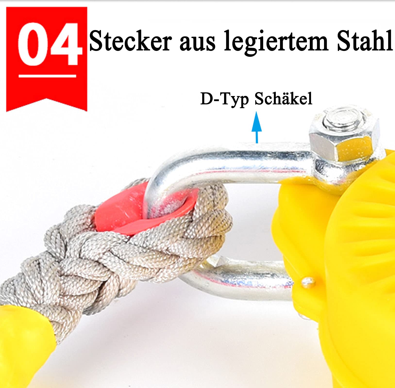 Einziehbare Höhensicherungsgerät, Absturzsicherung Fallschutz mit Selbsthemmende Funktion, Personenfallbegrenzer mit Stahlseil und Haken für Turmdrehkrane und Aufzüge, 3er Set