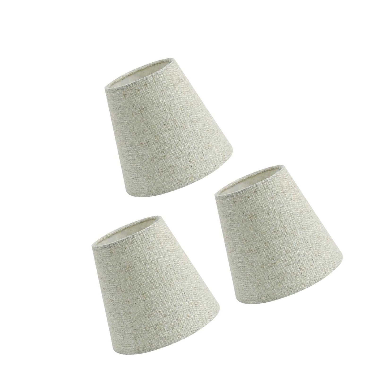 of 3 Elegant Clip on Lamp Shades Lamp Shell Lighting Cover PVC Fabric Texture for Chandeliers and Wall Sconces Covers
