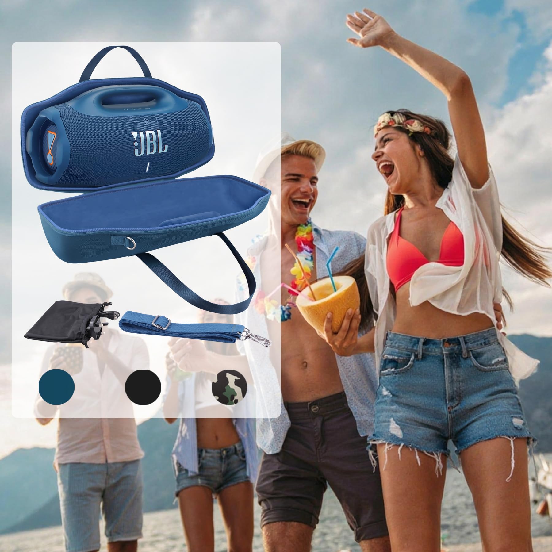 co2CREA cassa custodia borsa per JBL Boombox 4 altoparlante Bluetooth portatile, solo caso