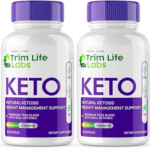 - Trim Life Labs Keto Cápsulas - Píldoras de pérdida de peso - Fórmula de apoyo de máxima fuerza, suplemento Keto+ACV (120 cápsulas)