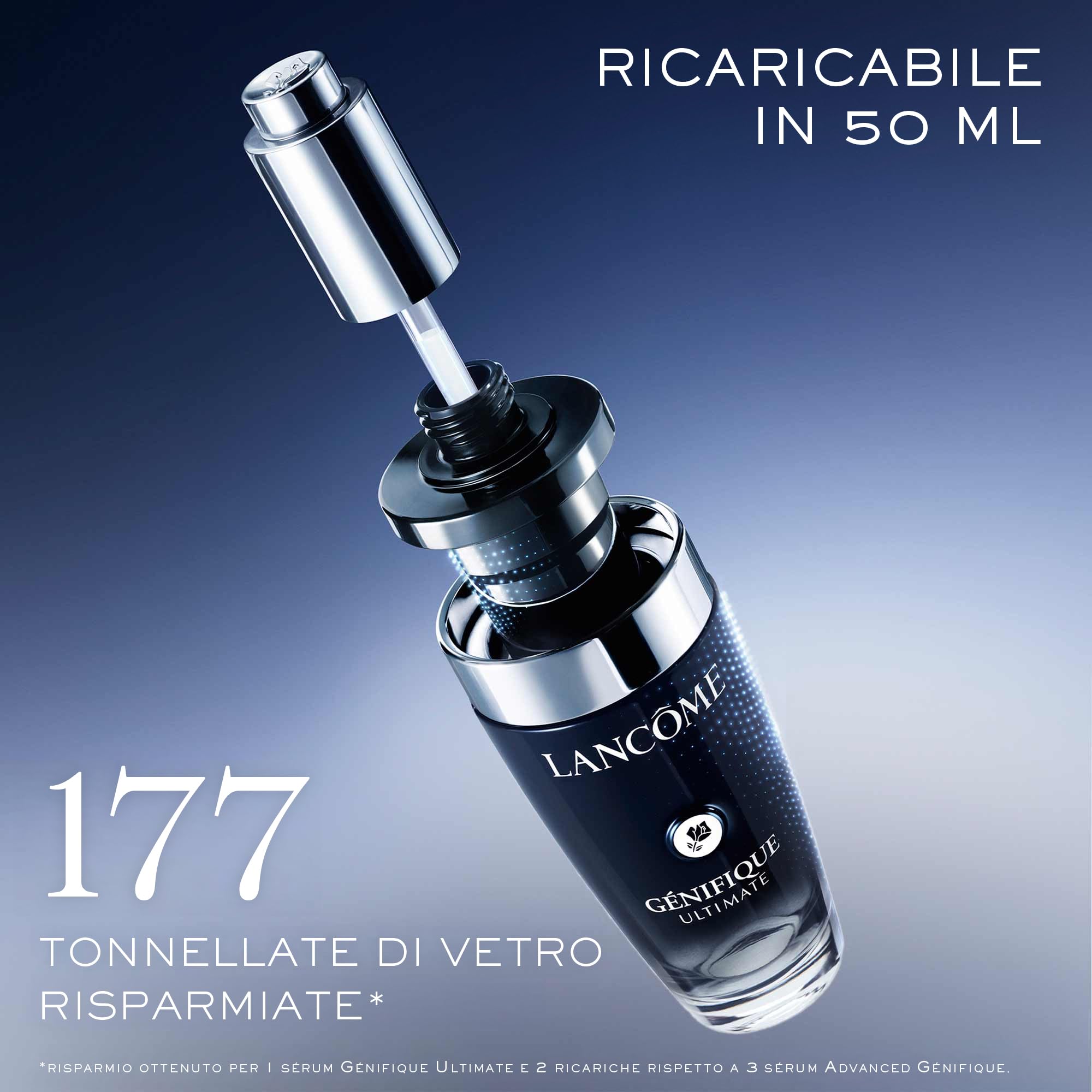 Lancôme - Siero Génifique Ultimate - Siero Viso Antietà Riparatore - 97% di Ingredienti di Origine Naturale - Beta-Glucani-CM Puri, Pre e Probiotici, Acido Ialuronico, Estratto di Liquerizia
