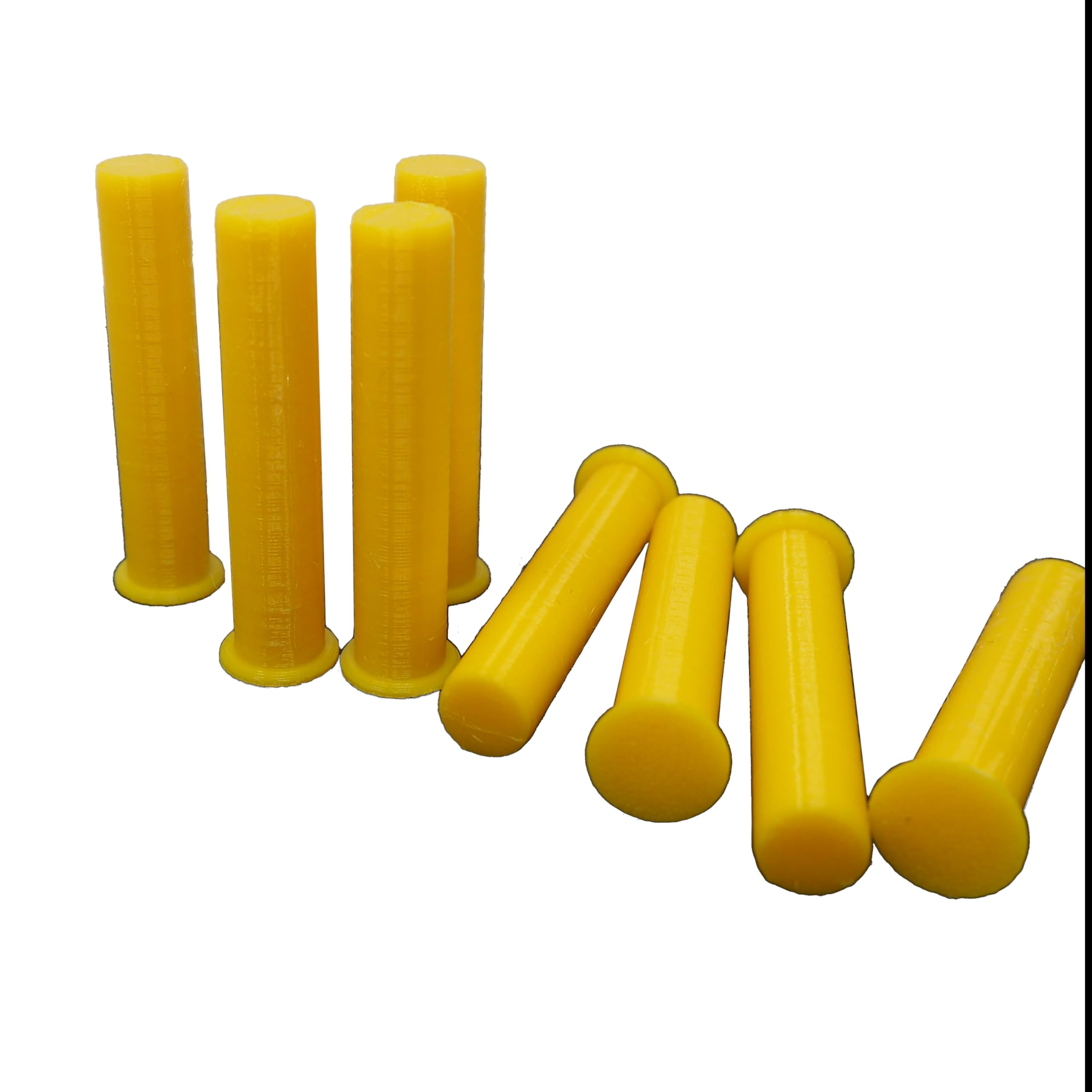 8 Pack Worktop Jig Location Pegs Pins for Locating Router Routing Template 10mm x 50mm (Yellow) - Image 3