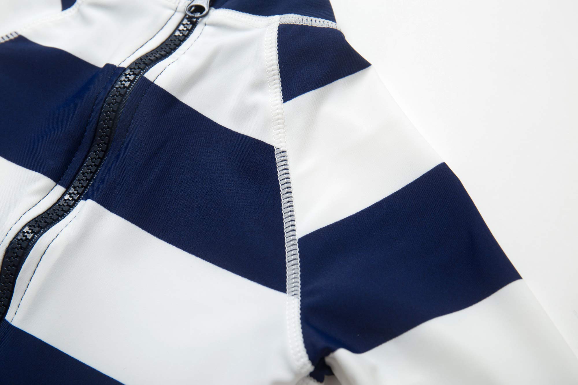BONVERANO Baby Boys Sunsuit UPF 50+ Sun Protection All in One with Zipper Swimwear with Sun Hat