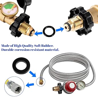 15 Pcs Propane Tank Gasket + 15 Pcs Rubber O Rings for All Soft Nose POL Fittings, Propane Tank Seal Gas Tank' Sealer for Propane' Gas Adapters Regulators Valves Connectors