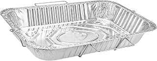 10-PCs Set – 5 Full-Size 20.75X12.75X3 in Aluminum Pans | 5 Wire Handle Racks, Heavy Duty Disposable Foil Pans for Catering, Baking, Roasting, Meal Prep, Food Storage & Serving