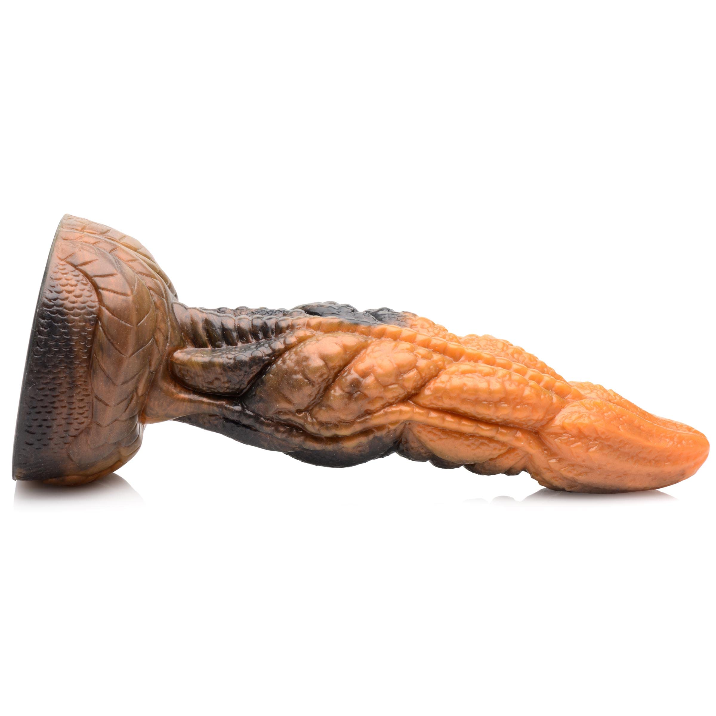 Creature Cocks Ravager Rippled Tentacle Silicone Dildo | Marbled, Muscular, and Wavy with Reptile Textures | Suction Cup Base and Harness Compatible, Made with Premium Silicone