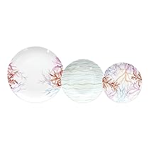 Tognana Pacifico, Servizio Piatti per 6 persone, 18 Pezzi, Porcellana, Multicolore