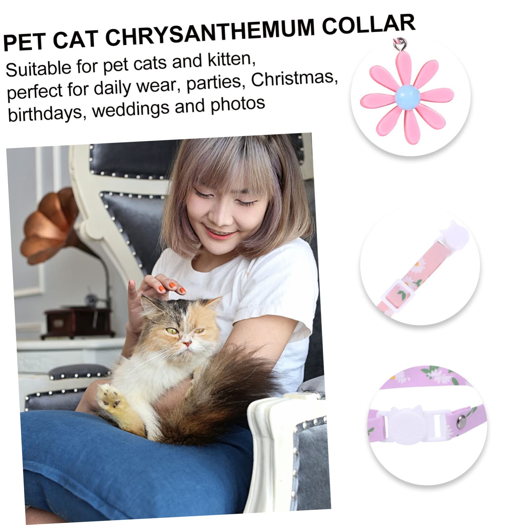 VANZACK 12stücke Verstellbares Katzenhalsband Mit - Süßes Design Für Katzen Und Kätzchen Für Besondere Anlässe Wie Geburtstagsfeiern Und Hochzeiten Und