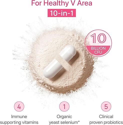 Miniatura 3 de Gynable Probióticos Vaginales para Mujeres, Probiótico Femenino para Equilibrio de pH con Lactobacillus 10 Mil Millones CFU Mezcla de Probióticos,