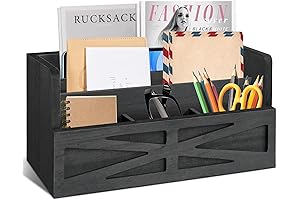 Mail Organizer for Countertop: Rustic Wood Design