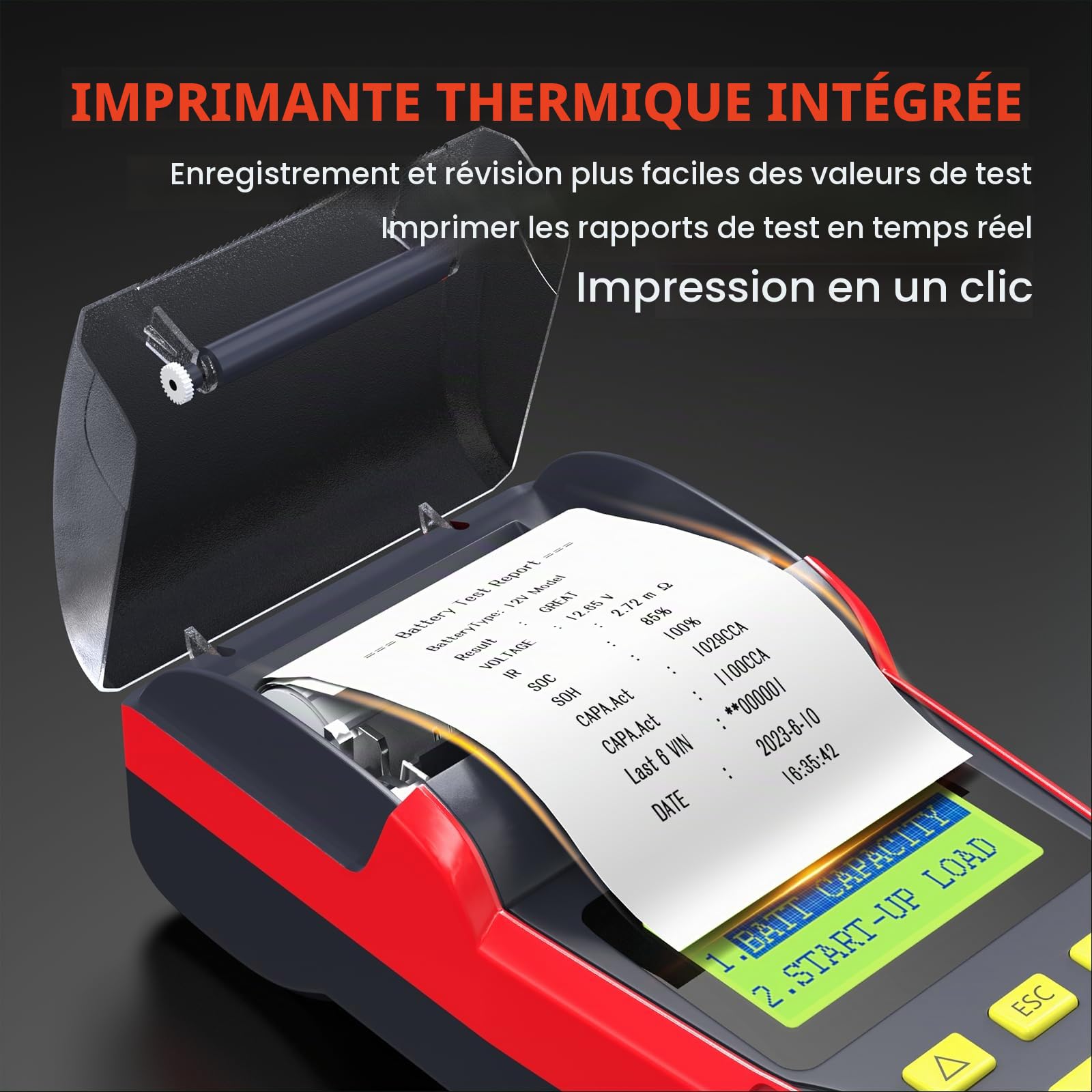 ANCEL BST500 Professional 12 V/24 V Automotive Charge testeur de Batterie d'impression des données Disponibles Digital Analyseur Bad Cell Outil de Test pour Voiture/Camion/Moto et Plus