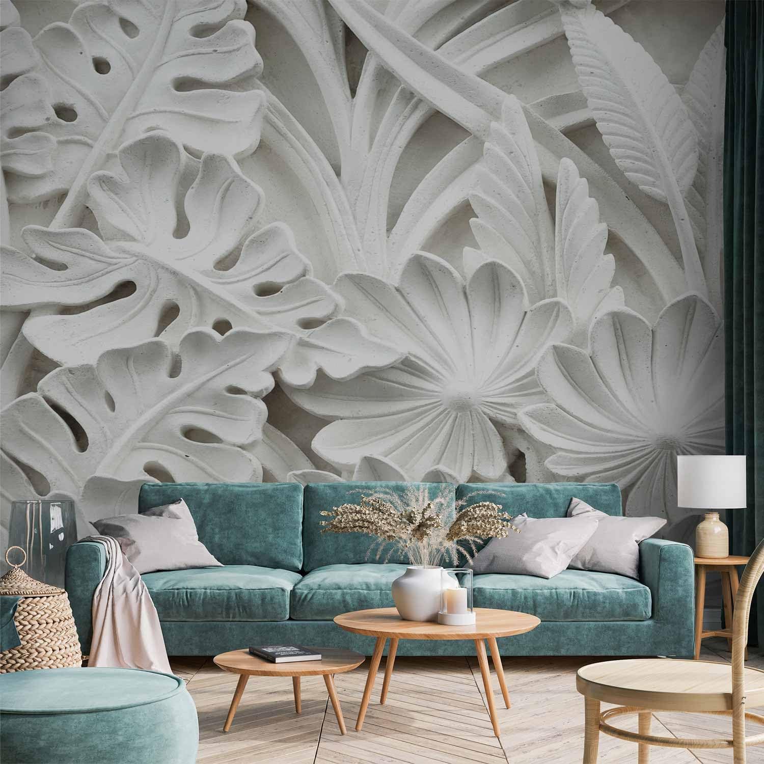 artgeist Wall Mural White 193x110 in - XXL Peel and Stick Self-Adhesive Foil Wall Mural Removable Sticker Premium Print Picture Image Design Home Decor f-B-0058-a-a
