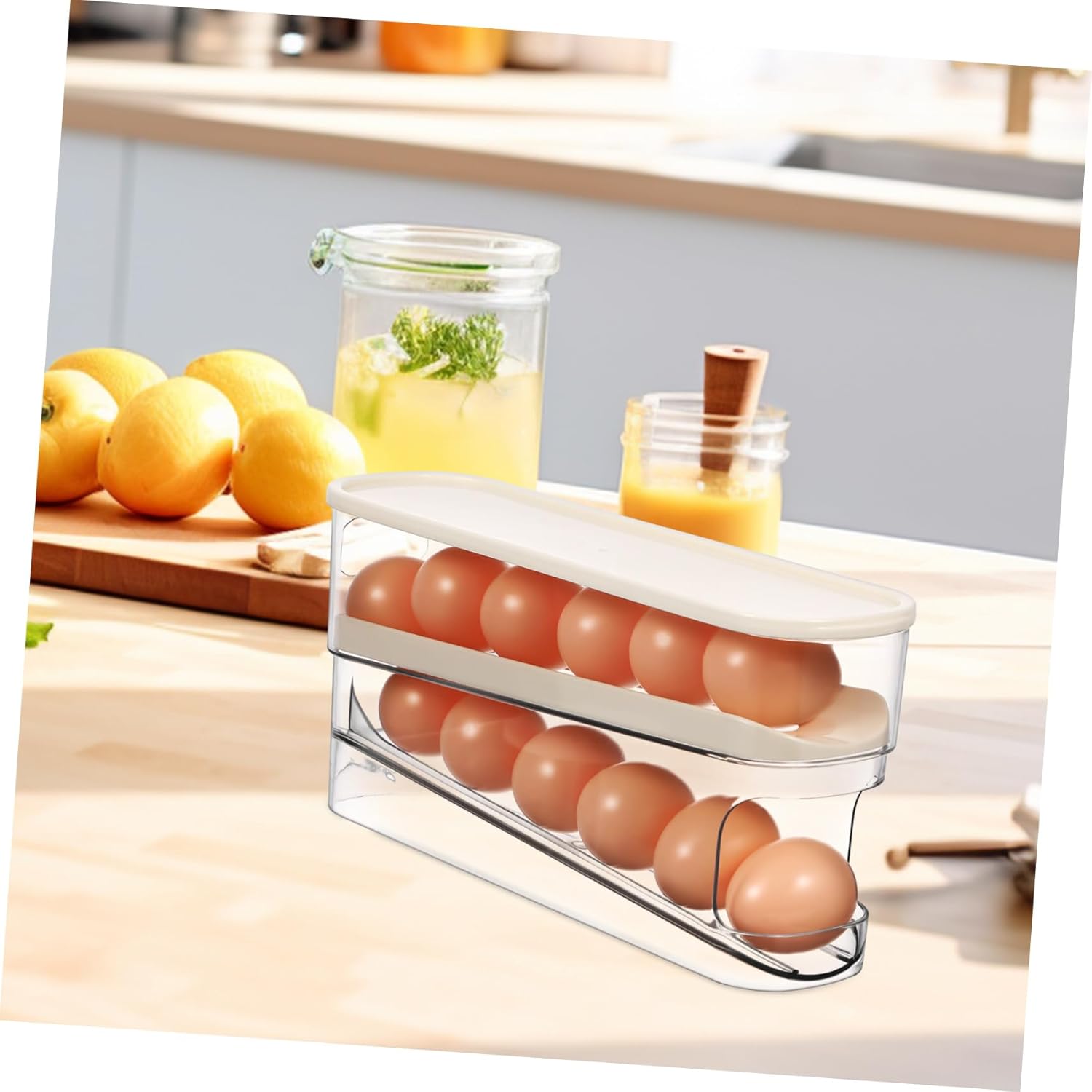 Dispenser Compartment Organizer for Refrigerator Door Refill Efficient Kitchen Storage Convenient Access for Home