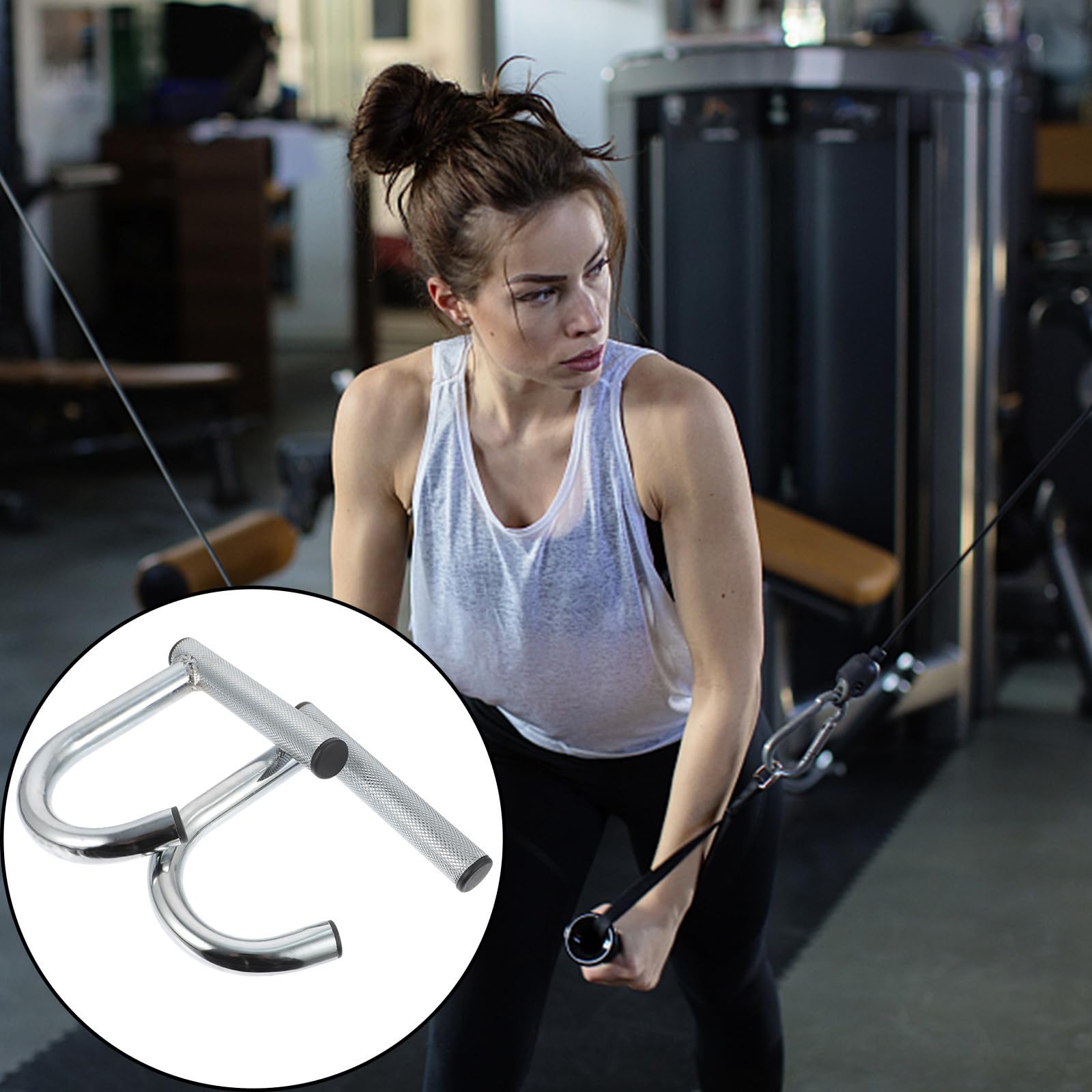 VICASKY Maniglie per Fasce di Resistenza in Acciaio 2 Pezzi, Accessori Palestra per Allenamento Forza e Trazioni alla Corda, Leggeri e Portatili per Fitness a Casa e in Palestra