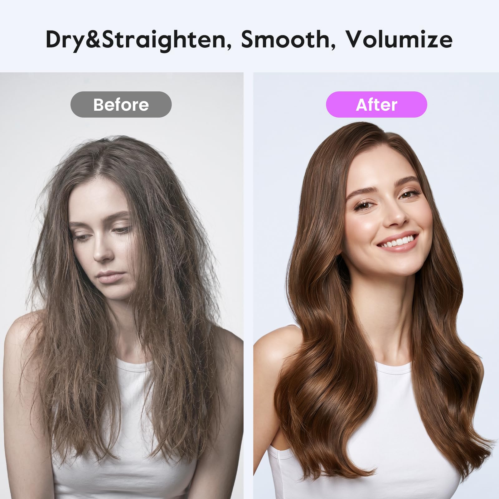 slopehill Mini Dual Voltage Hot Air Brush Hair Dryer