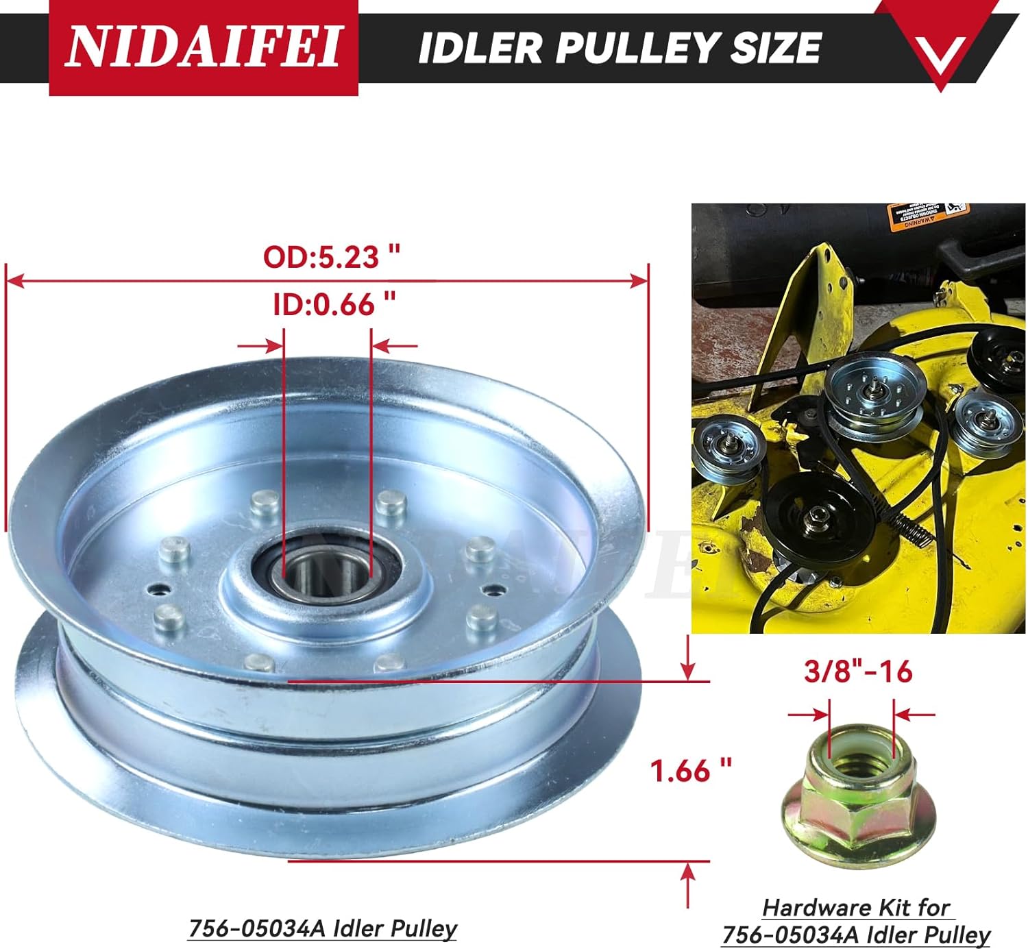 2 Pack Greased 918-06976 Spindle Assembly with 756-05034A Pulley Replaces 618-06976A for Cub Cadet XT1 LT42 XT2 Craftsman T210 T7800 T8000 MTD CYT4220 Troy-Bilt TB42 Super Bronco 42 Tractor