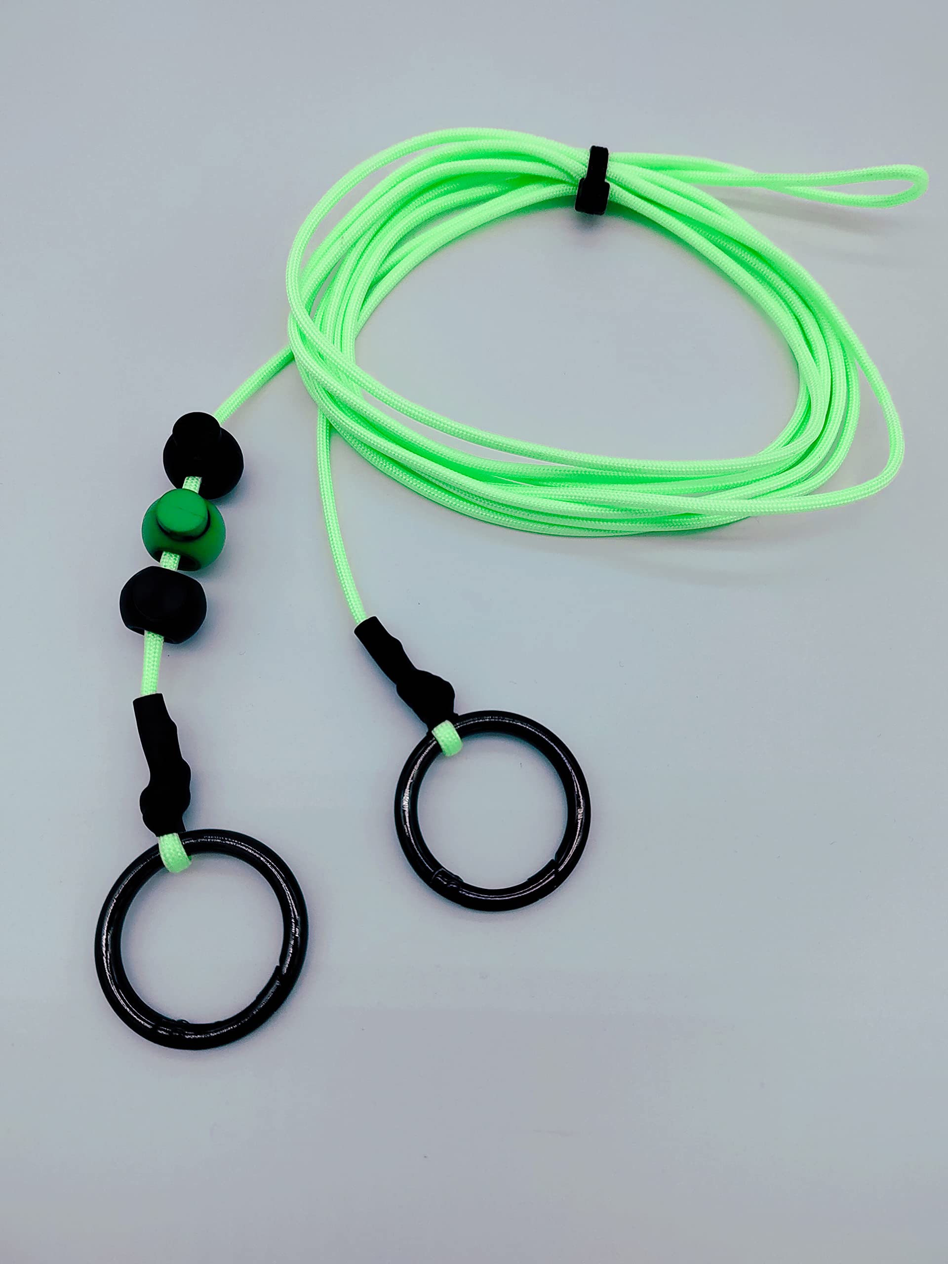 Paracord 12ft Luminous Carp Fishing Distance Sticks Marker Replacement Cord with Gun Metal Spring Loaded Rings…