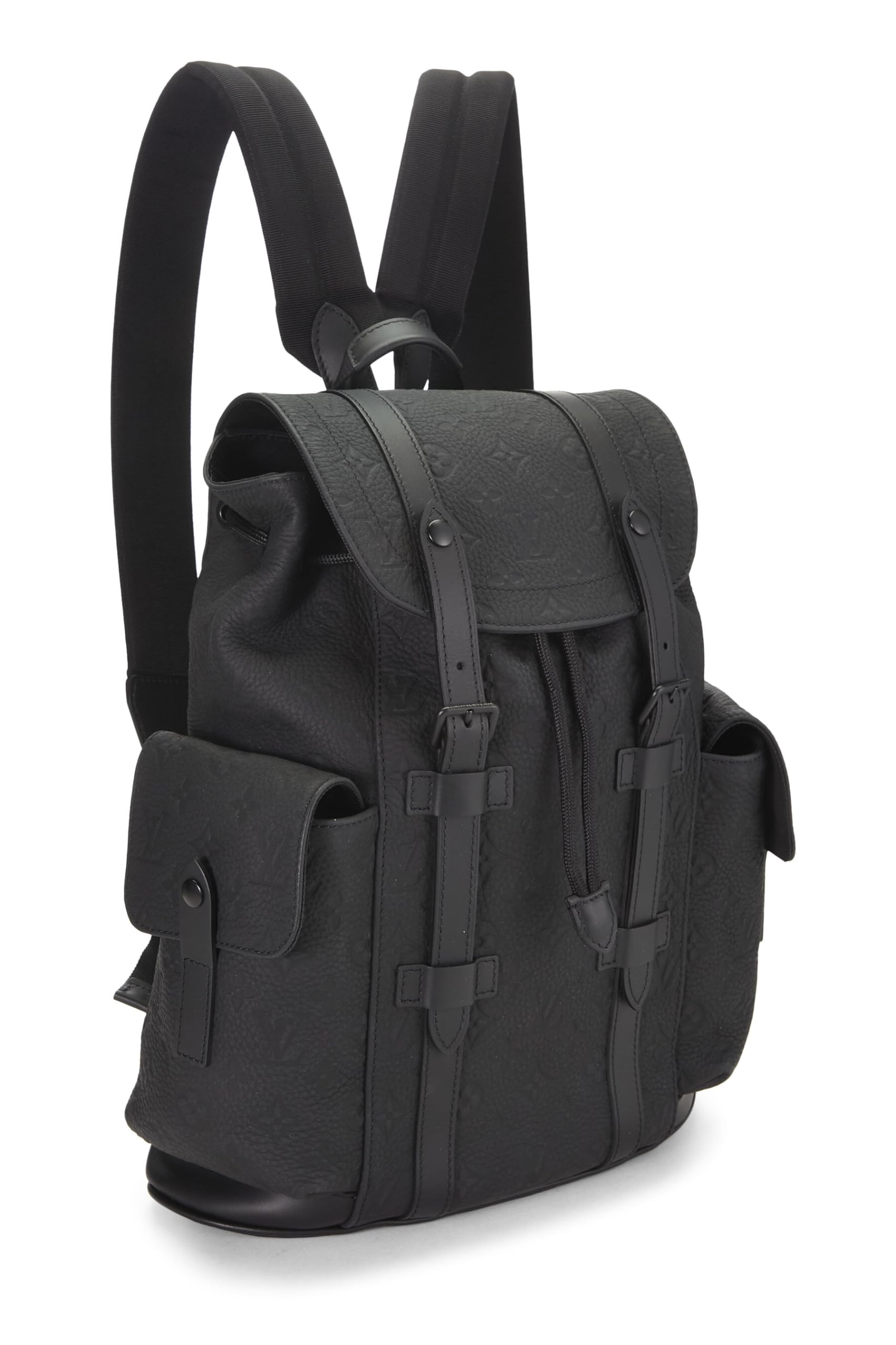 Louis Vuitton, Pre-Loved Black Monogram Taurillon Christopher PM, Black