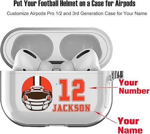 Miniatura 8 de VNGDA Funda transparente para Apple AirPod Pro 21 y 3 generación, funda protectora de carga de TPU suave con llavero (Indianápolis)