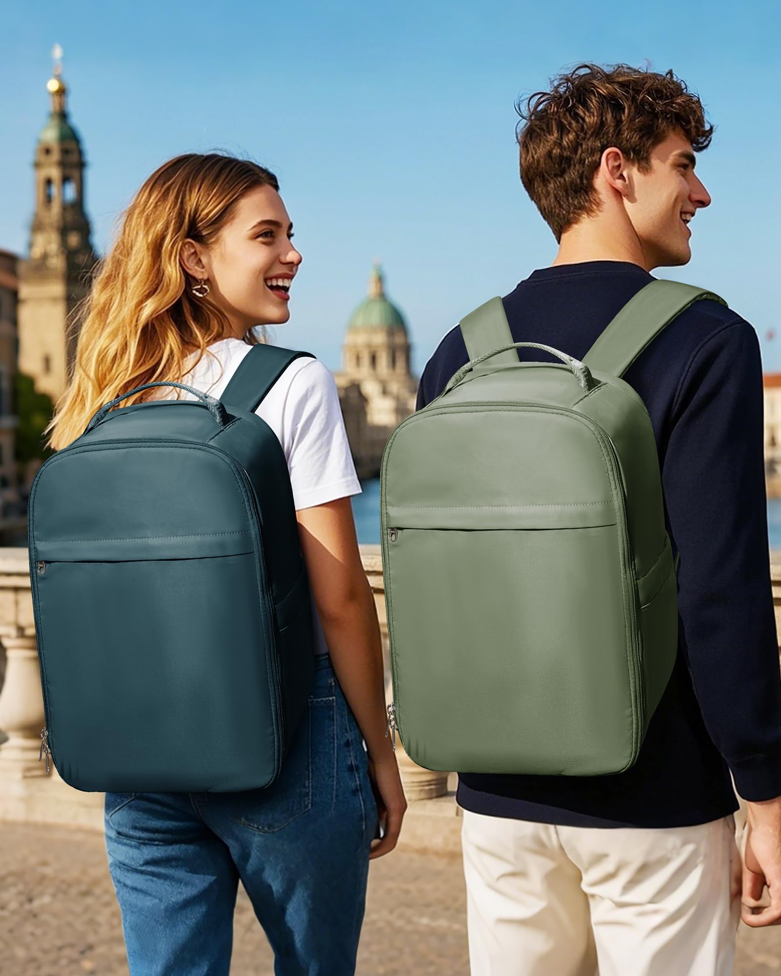 SZLX Zaino Ryanair 40x20x25 e 45x36x20 - Bagaglio a Mano Donna e Uomo, Borsa da Cabina Impermeabile per Laptop 14 Pollici, Zaino da Viaggio