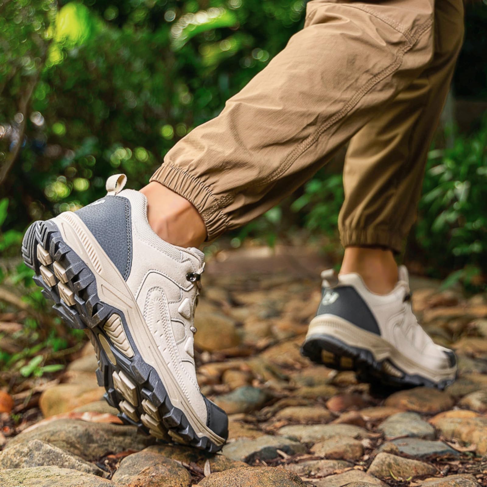 Męskie wodoodporne buty trekkingowe lekkie buty do chodzenia | Obuwie trekkingowe w stylu casual, Sznurowane, Wytrzymały zamsz, Oddychające wygodne, Idealne na kemping i szlak