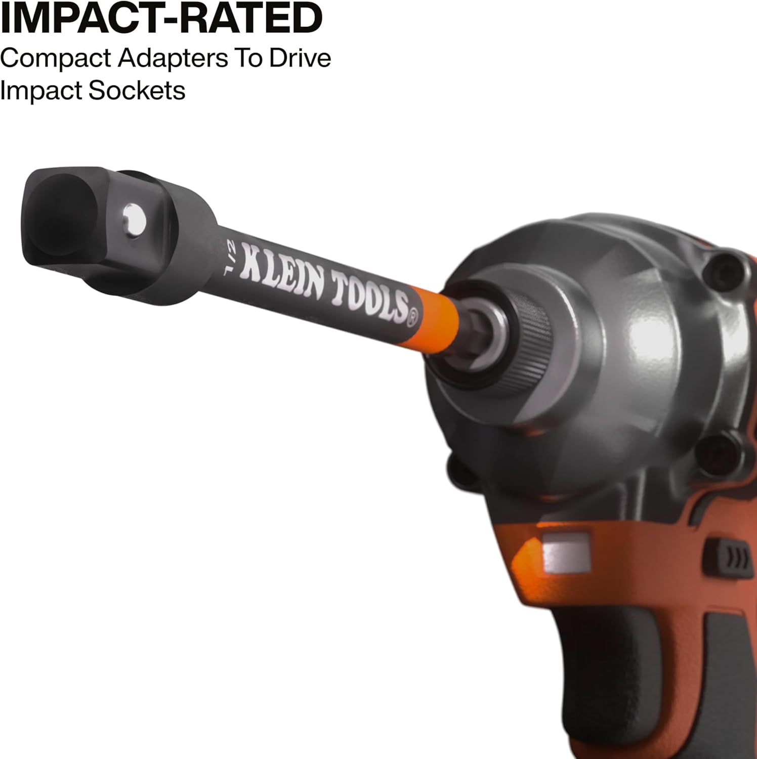 Klein Tools 65038A Impact Socket Extension Set 4-Piece, 6-Inch Extension Bars, Knurled Grip, High-Visibility, Two 3/8-Inch and Two 1/2-Inch Square Drives - Image 5