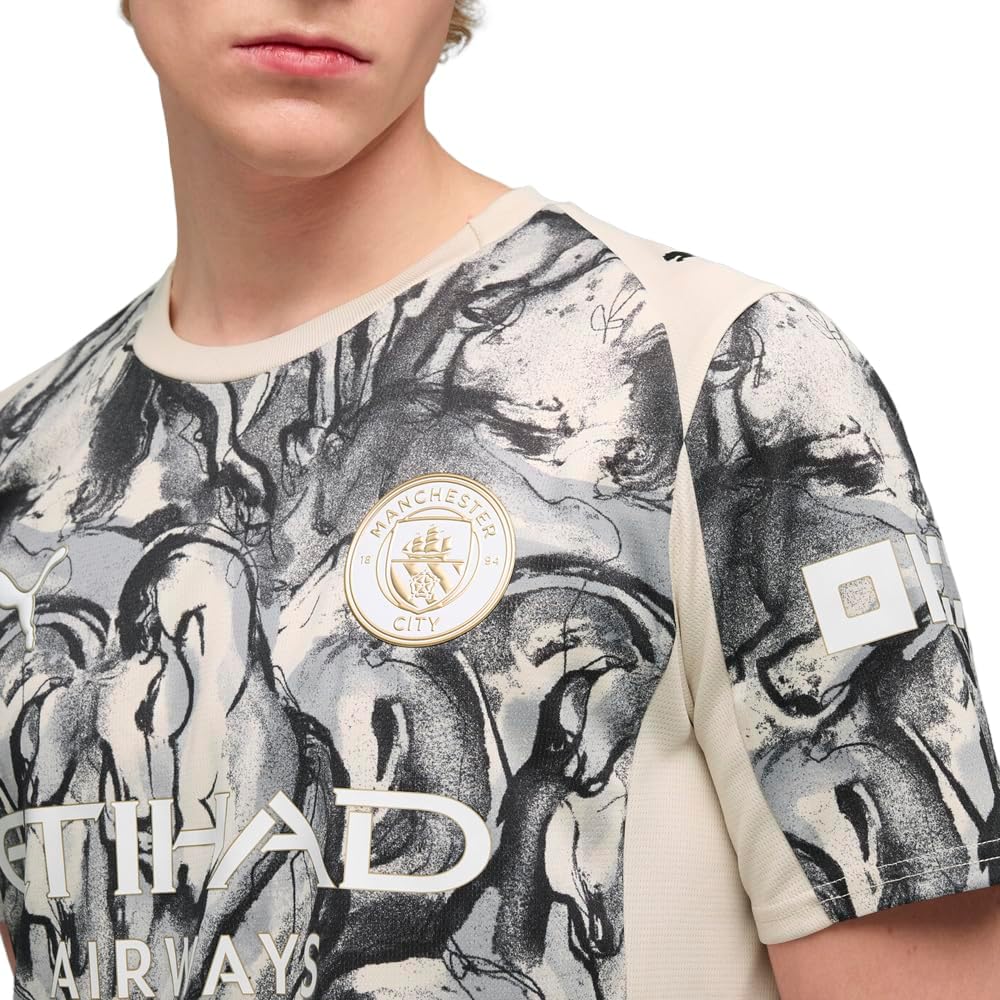 PUMA Mens Manchester City Year of The Horse Crew Neck Short Sleeve Replica Jersey Casual - White