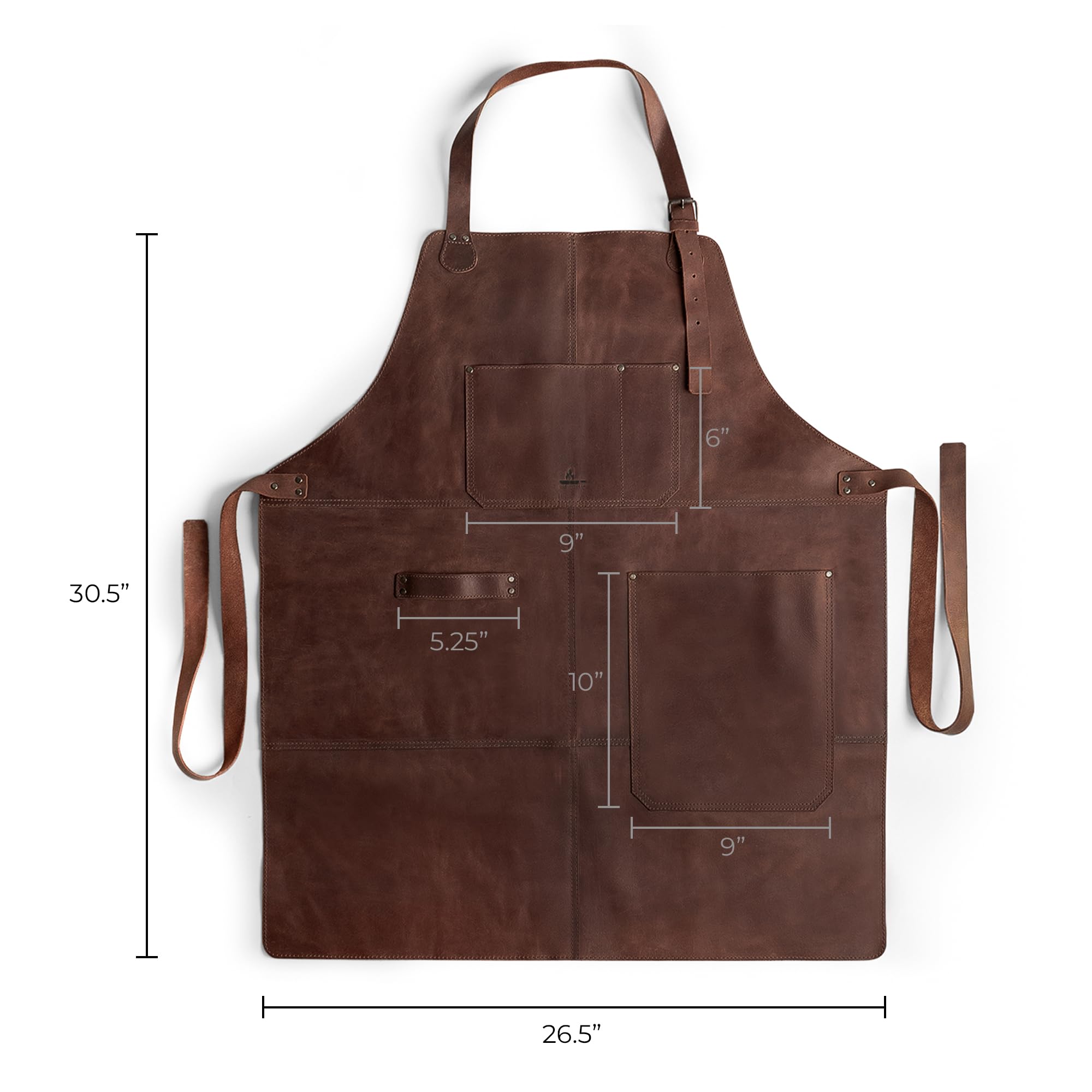 Delantal para parrilla, funda protectora para cocinar y asar, cocina, resistente al calor, tienda de fantasía, cuero de grano completo, accesorio de cocina hecho a mano, marrón
