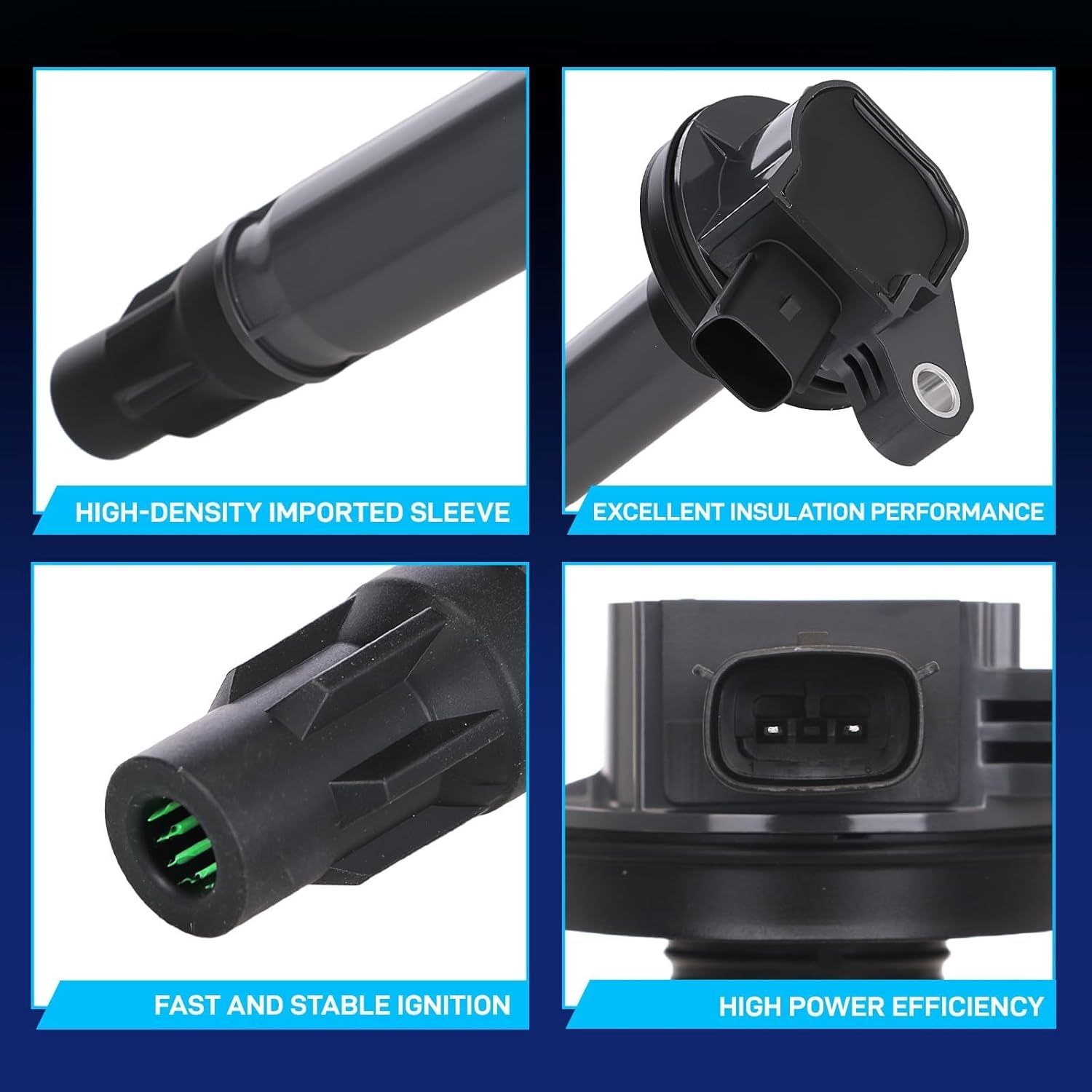 BDELI Set of 6 Ignition Coil Pack and Spark Plugs Fits for 3.7 3.5 V6 Ford Edge Flex Taurus Lincoln MKS MKT MKZ MKX Mercury Sable 2008 2009 2010 2011 2012 2013 2014 2015 2016 UF553 5019