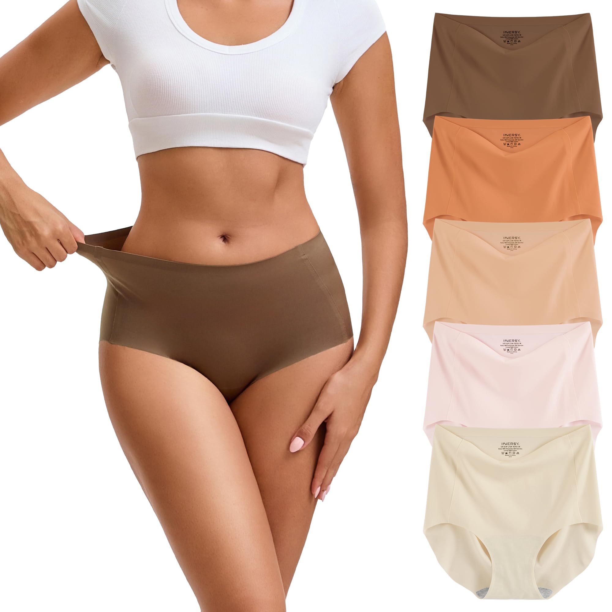 INNERSY Seamless High Waisted Briefs