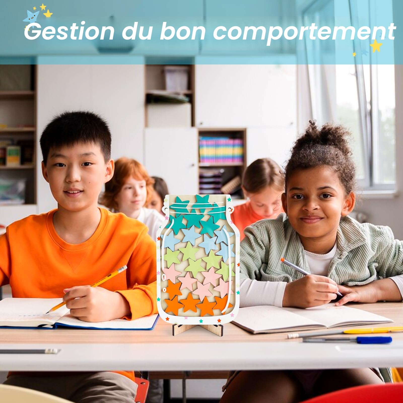 Verre De Récompense Avec Smileys Et étoiles - Pour Motiver Les Enfants, Bon Comportement à La Maison Ou à L'école