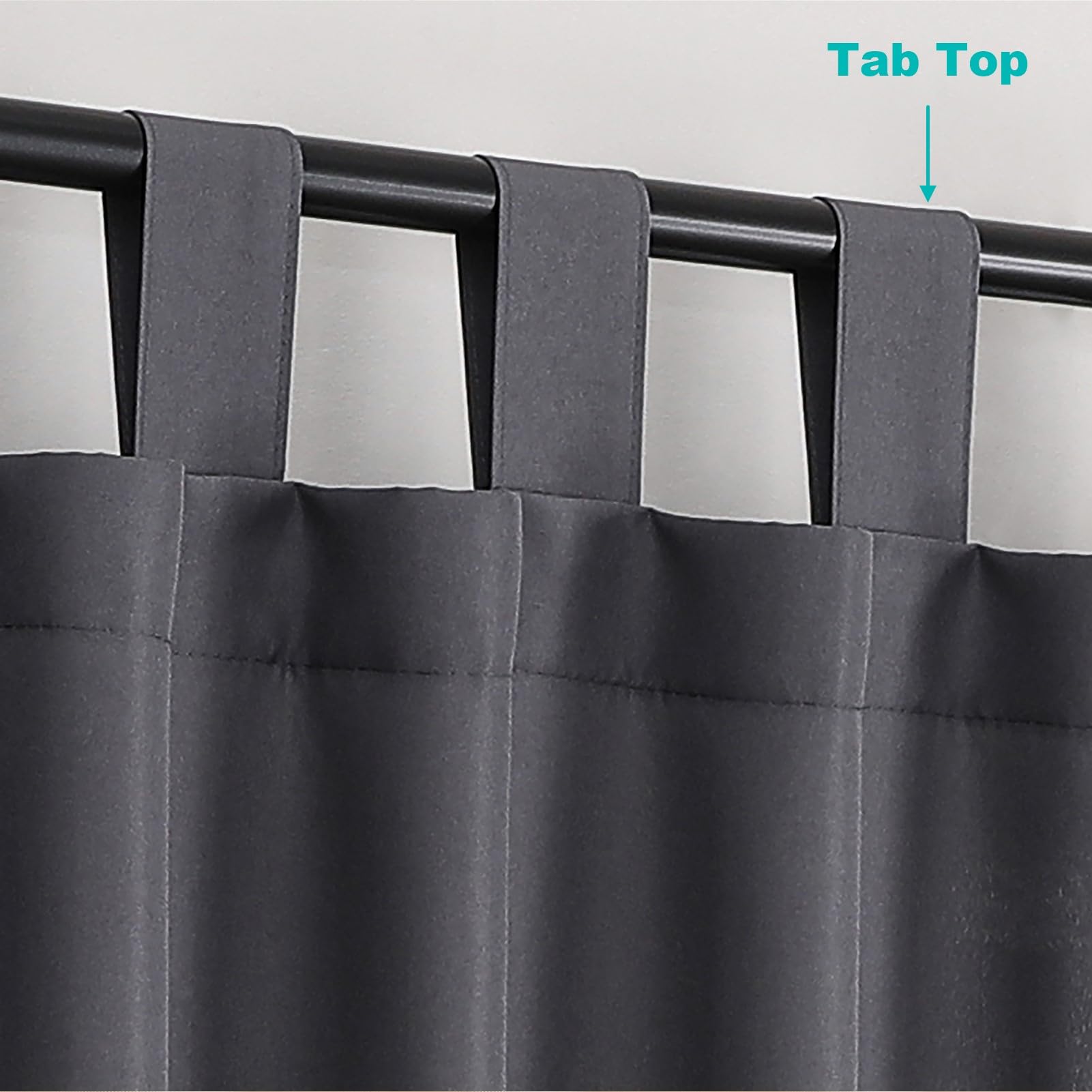 Flyfun Outdoor Curtains for Patio Waterproof - Windproof Gazebo Curtains Outdoor Tab Top Curtain Panels,1 Panel, 52