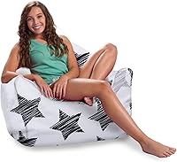 Vista 803 de Posh Creations Puf estructurado cómodo para jugar, leer y ver la televisión, Malibu Lounge, tela de lona para colorear, criaturas