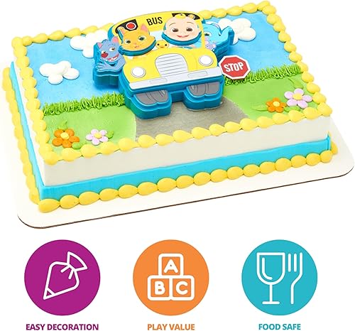 Miniatura 2 de DECOPAC DecoSet CoComelon listo para la aventura! Decoración para tartas de 4 piezas con rompecabezas JoJo, gatitos, Wally y Ello (27978)