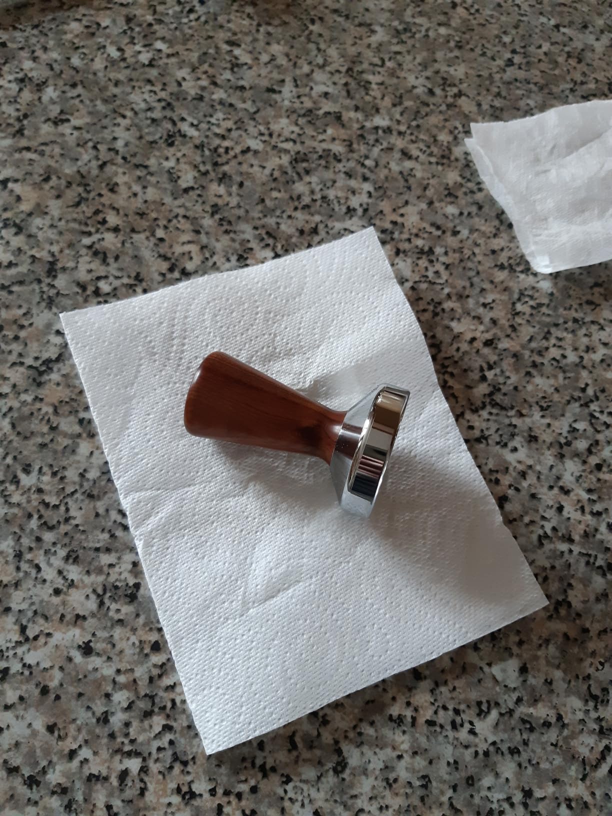 Tamper à Café 51 Mm En Inox Avec Manche Bois - Pour Espresso, Compatible DeLonghi, Saeco - Set Avec Coussin Silicone