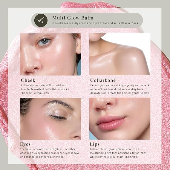 bayfree Multi Glow Balm, Blush for Cheeks, Blusher Hydrating, Lightweight & Blendable Color, Cream Blush Face Makeup, Radiant Finish, Hydrating, 0.63 Oz (Peony Garden)