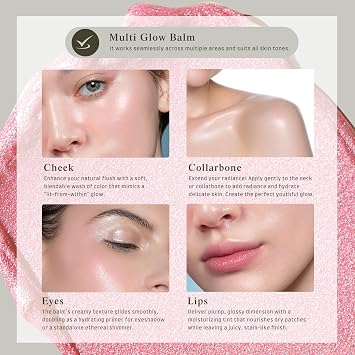 bayfree Multi Glow Balm, Blush for Cheeks, Blusher Hydrating, Lightweight & Blendable Color, Cream Blush Face Makeup, Radiant Finish, Hydrating, 0.63 Oz (Peony Garden)