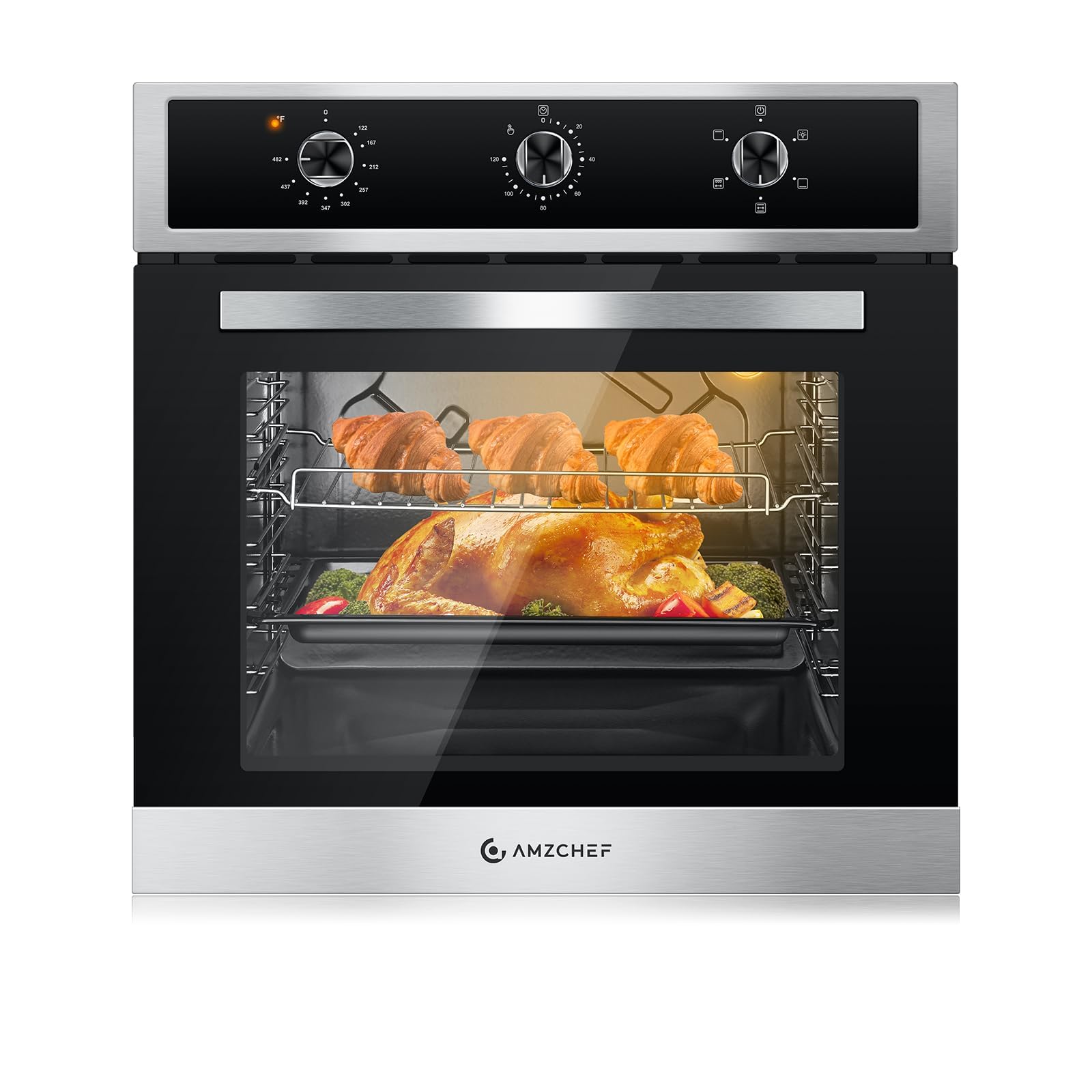 AMZCHEF 24 inch Single Wall Oven