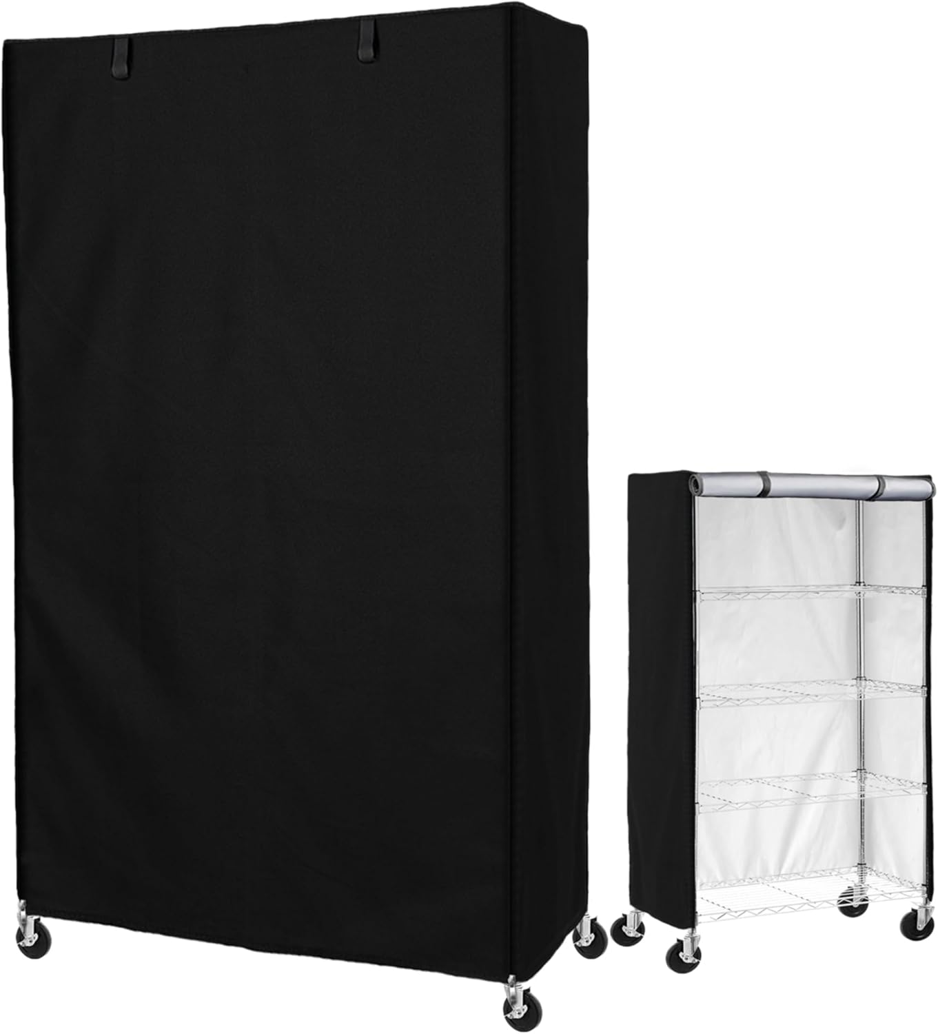 Exokugo Wire Shelf Cover,600D Heavy Duty 100% Waterproof Shelf Covers For Wire Shelving,Outdoor Storage Shelves Cover For Metal Rack,48" W X 24" D X - View #11