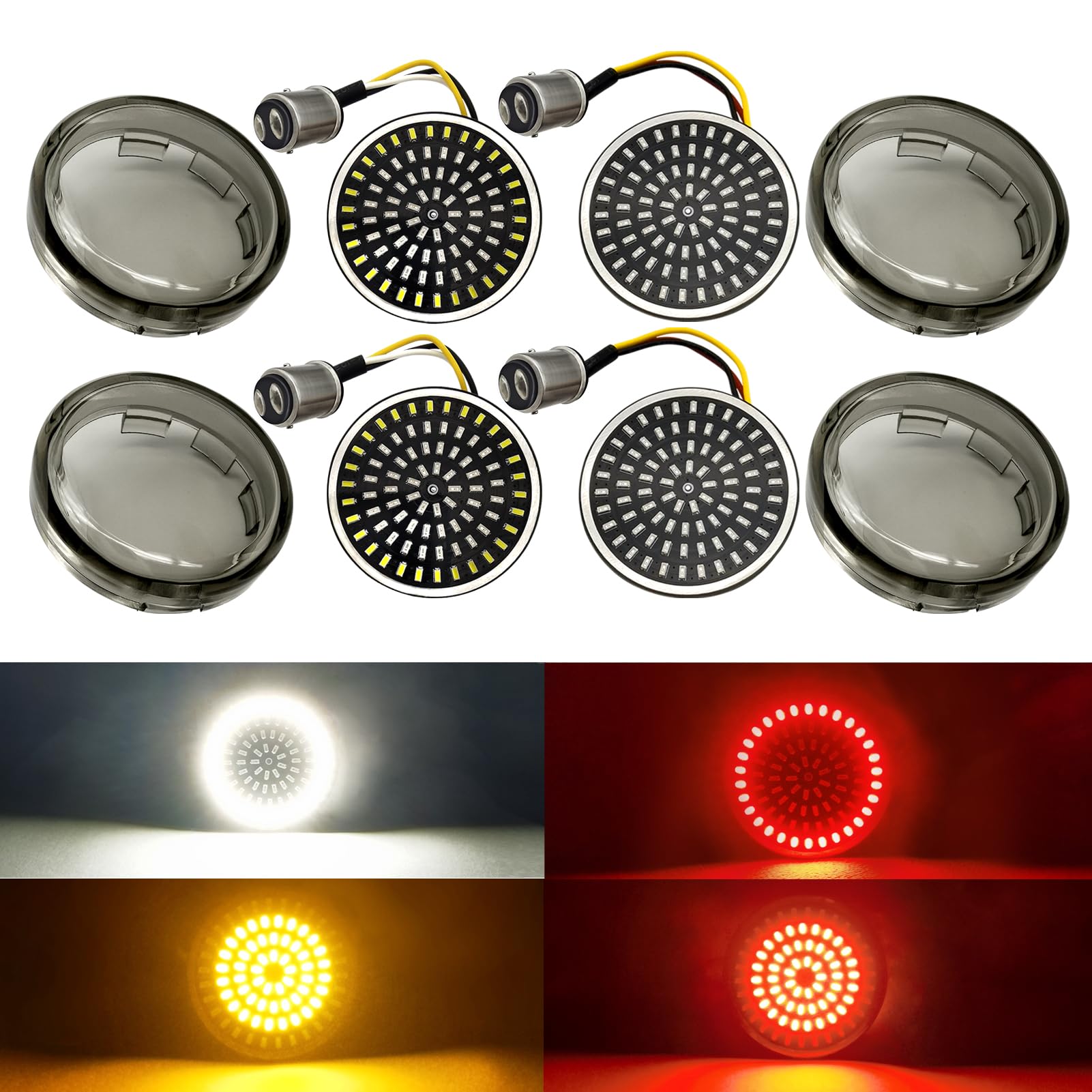 Photo 1 of ToKnoMe 1157 LED Turn Signal Lights with Smoke Lens Covers