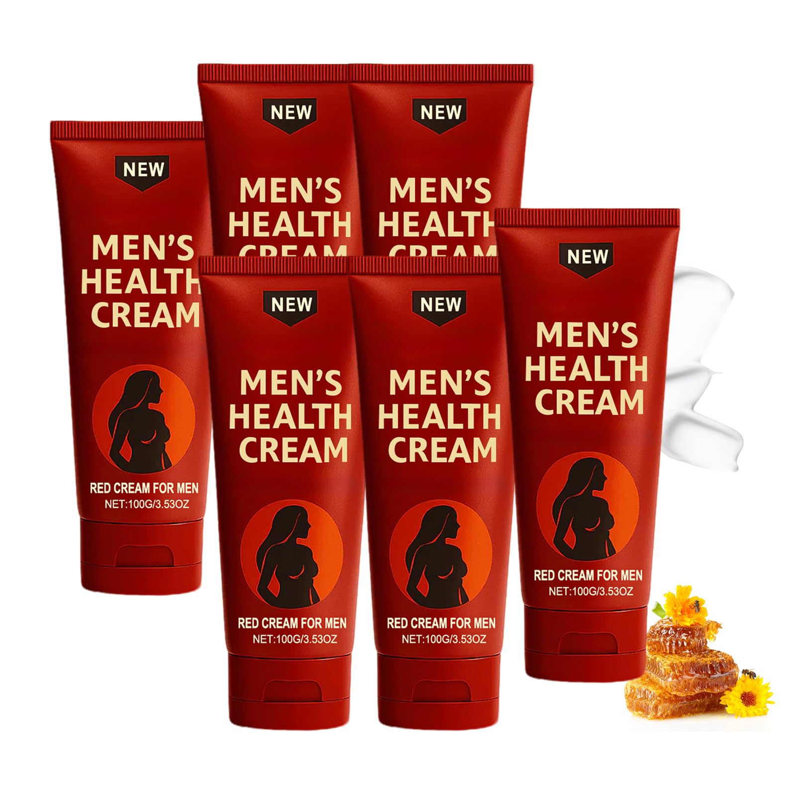 Peak Force Men's Health Creme, Tagescreme mit Kräuterextrakten, sanfte, natürliche Inhaltsstoffe, schnell einziehend und nicht fettend (6PCS)