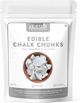 AEJESOP BELGOROD edible Chalk chunks, natural chalk, eating chalk, 3.5oz (100g)