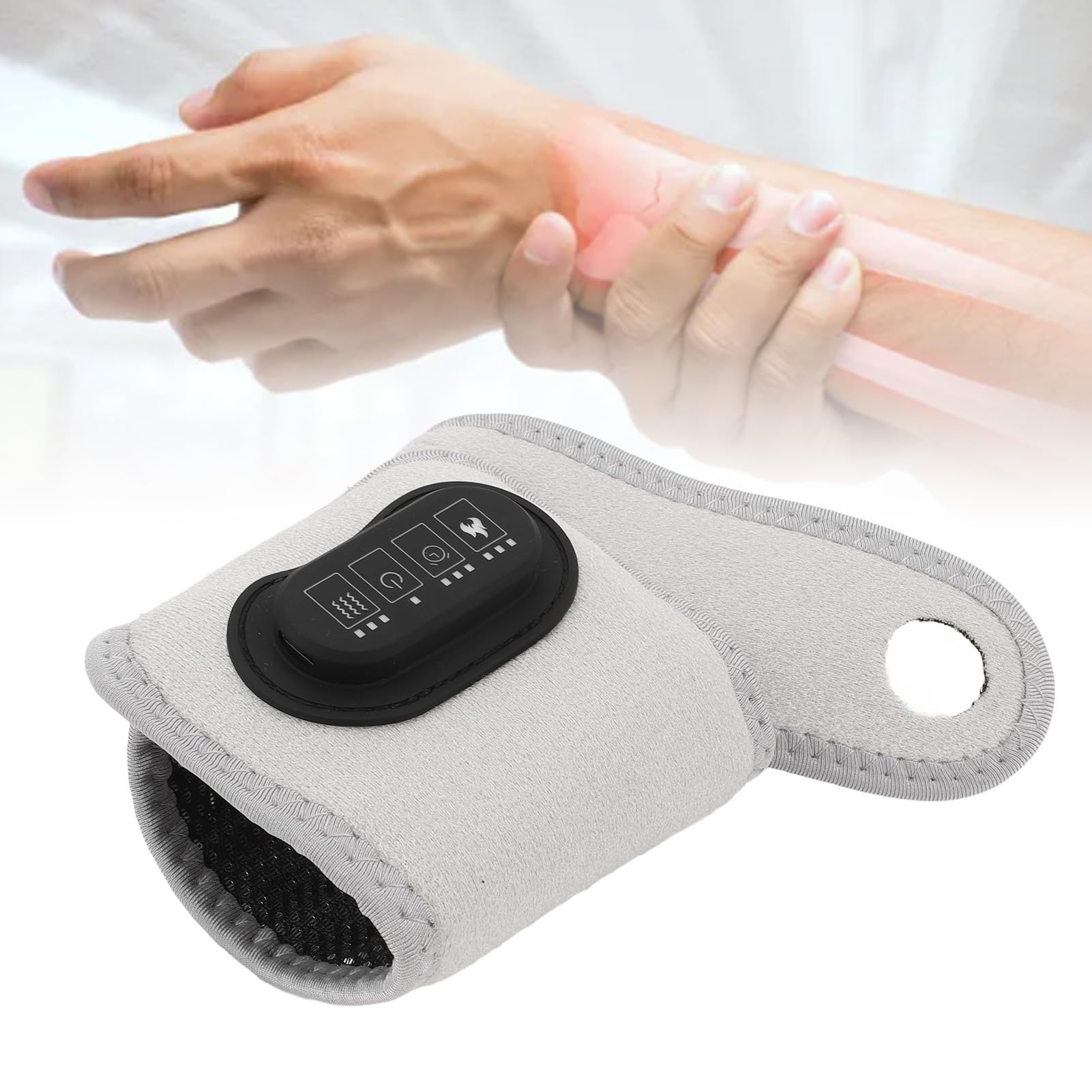 Heizbare Handgelenkstütze mit Massagefunktion für Karpaltunnelsyndrom Arthritis, schmerzlindernde Schiene bei Sehnen-Scheidentzündung