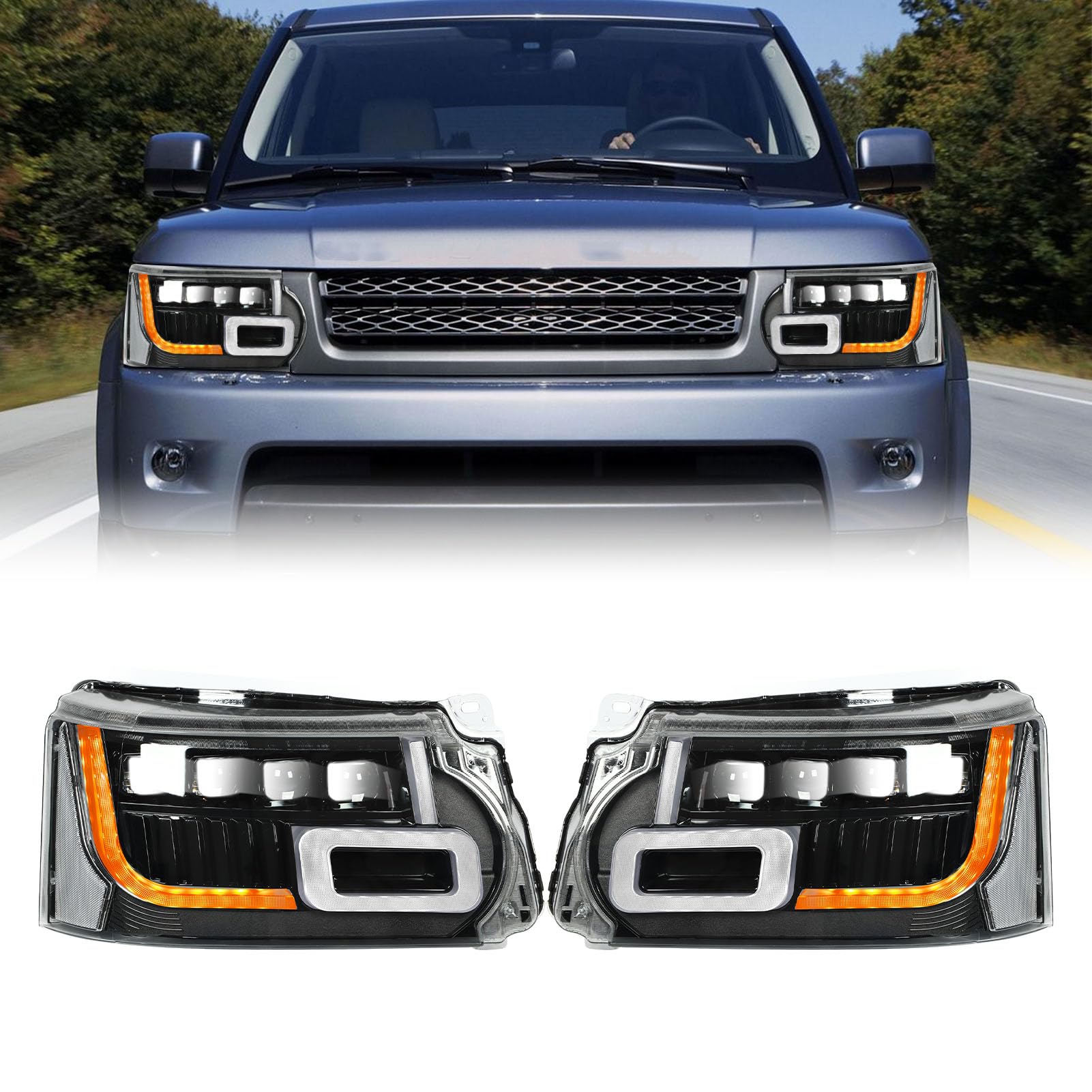Amazon | プロジェクターヘッドランプ 車 LED ヘッドライト フェイス 