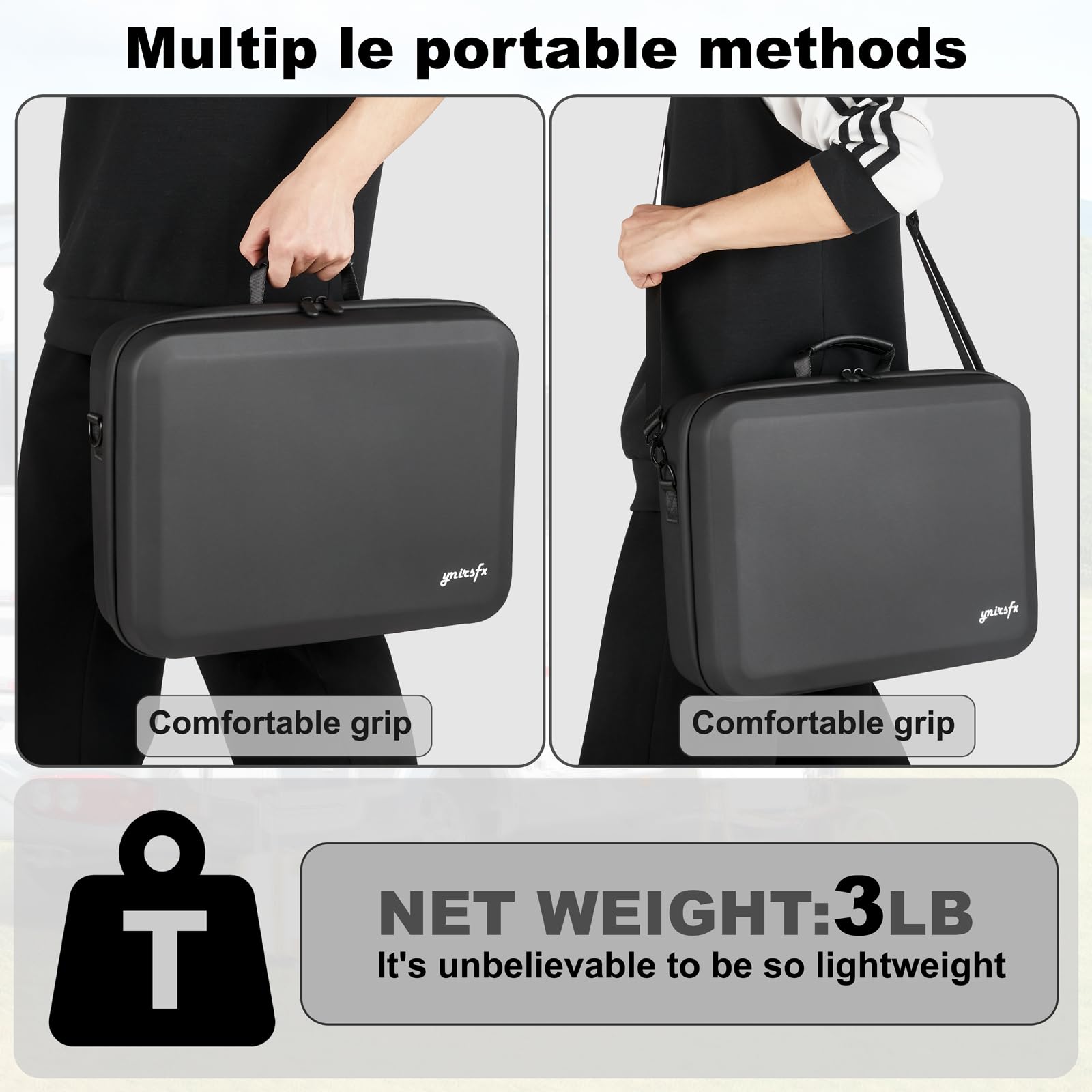 Starlink Mini étui de transport rigide pour Starlink Mini, sac de rangement imperméable pour accessoires et bloc-piles, compatible avec les batteries externes de 16,5 x 6 x 6 cm (convient pour Anker