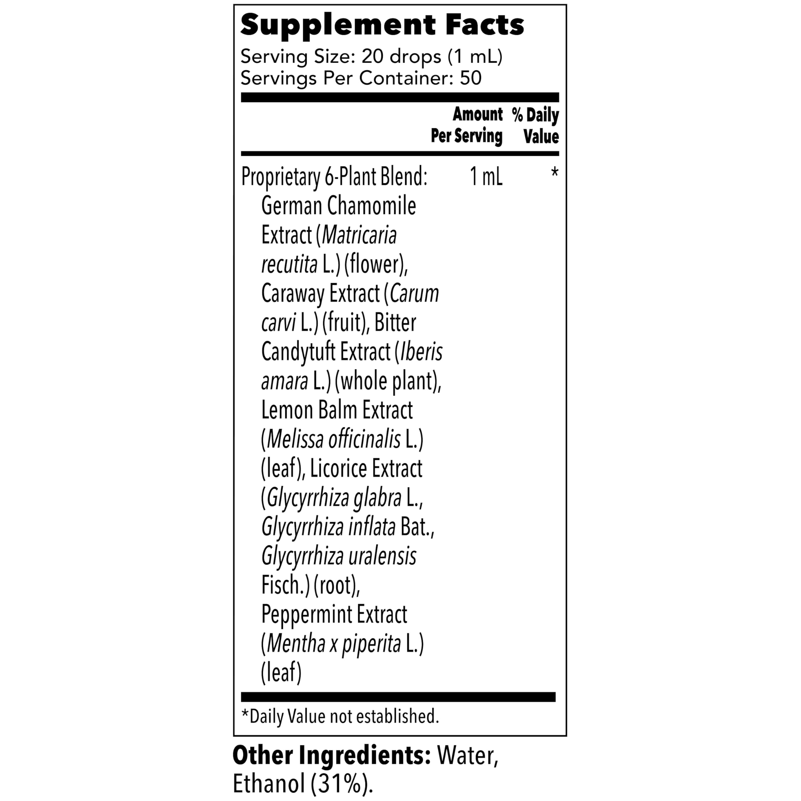 Iberogast Liquid Drops, Herbal Relief of Stomach Upsets: Occasional Indigestion, Bloating, Gas, Nausea, Upset Stomach; Gluten Free; 6-Herb Blend with Iberis Amara, Peppermint, Licorice; 50mL — Amazon image 6
